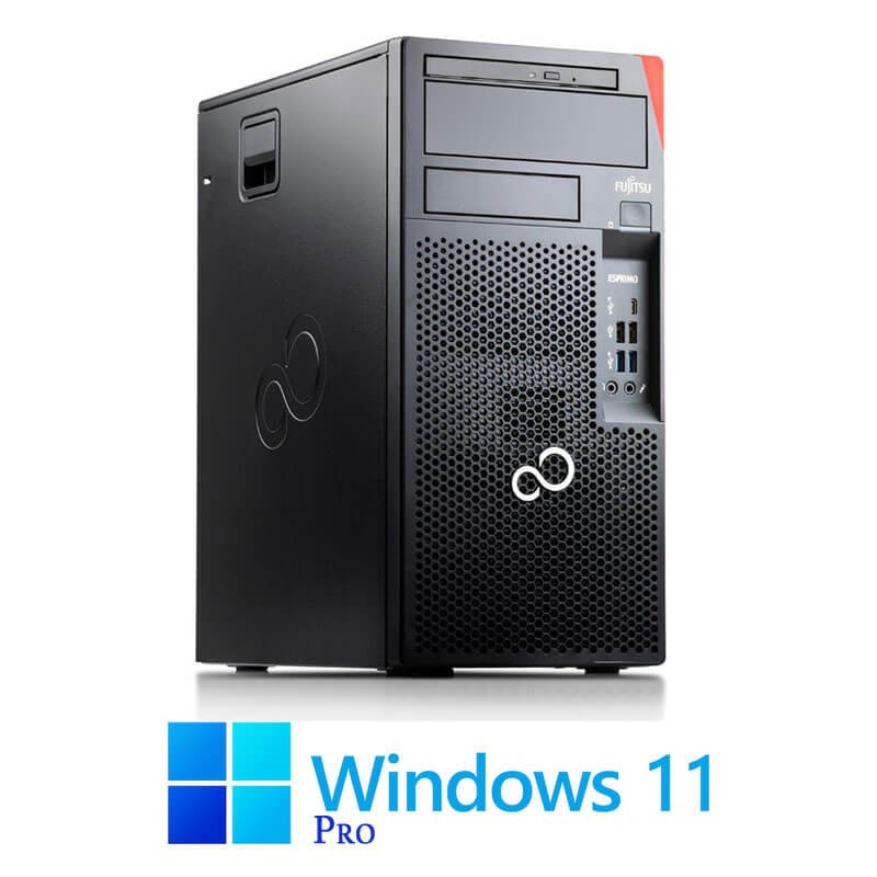 Calculatoare Fujitsu ESPRIMO P758, Quad Core i3-9100, 8GB, 256GB SSD, Win 11 Pro