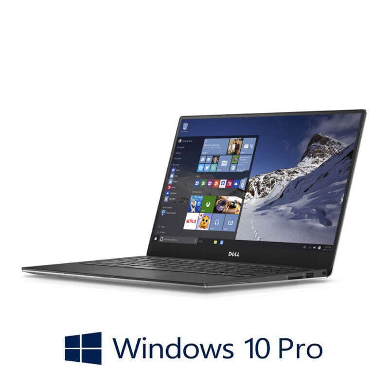 Laptop Dell XPS 13 9360, i7-7500U, SSD, 13.3 inci Full HD, Webcam, Win 10 Pro