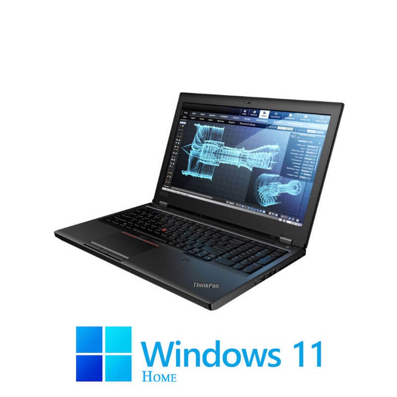 Laptopuri Lenovo P52, i7-8850H, 512GB SSD, Quadro P2000, Display NOU, Win 11 Home