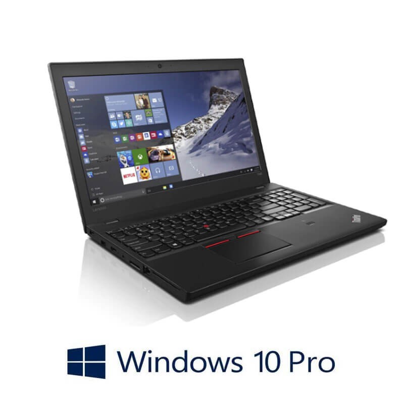 Laptopuri Lenovo ThinkPad T560, i5-6200U, 256GB SSD, Display NOU FHD, Win 10 Pro