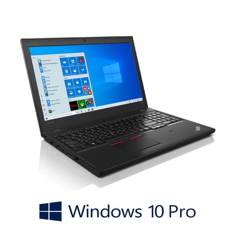 Laptopuri Lenovo ThinkPad T560, i5-6300U, 256GB SSD, 15.6 inci FHD IPS, Win 10 Pro