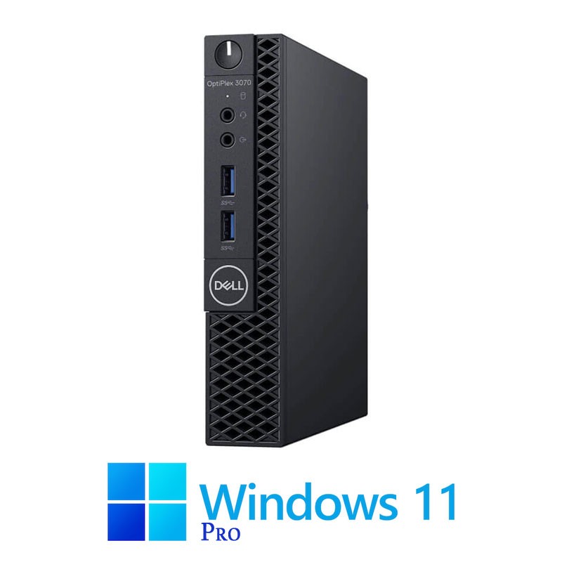 Mini Calculatoare Dell OptiPlex 3070, Hexa Core i5-9500T, 8GB DDR4, 256GB SSD, Win 11 Pro