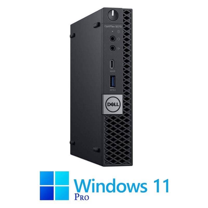 Mini Calculatoare Dell OptiPlex 5070, Hexa Core i5-9500T, 16GB DDR4, 256GB SSD, Win 11 Pro