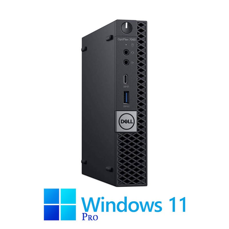 Mini Calculatoare Dell OptiPlex 7060, Hexa Core i5-8500T, 16GB DDR4, SSD, Win 11 Pro