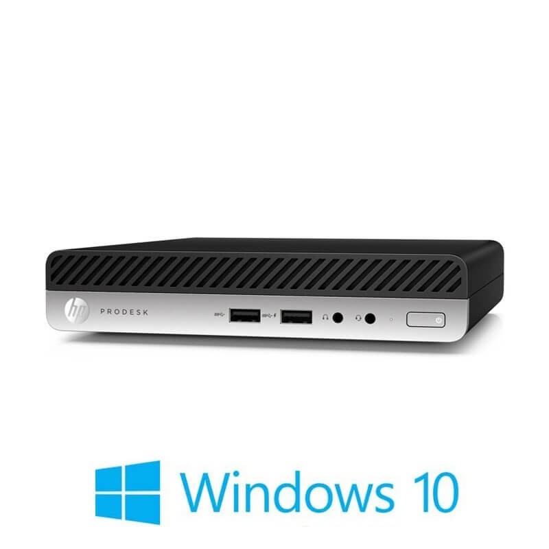 Mini Calculatoare HP ProDesk 400 G3, Quad Core i5-7500T, 8GB, 256GB SSD, Win 10 Home