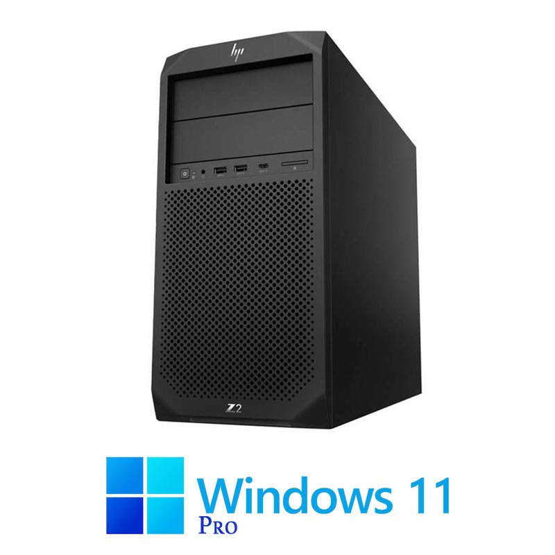Statie grafica HP Z2 G4 Tower, Quad Core E-2144G, 16GB, 512GB SSD, Win 11 Pro